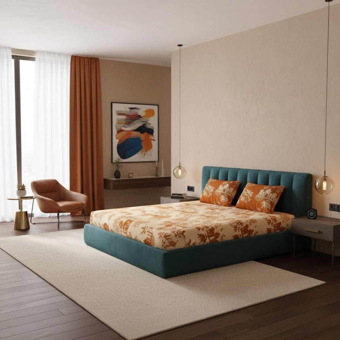 Royal Heritage Light King Size Bedsheet